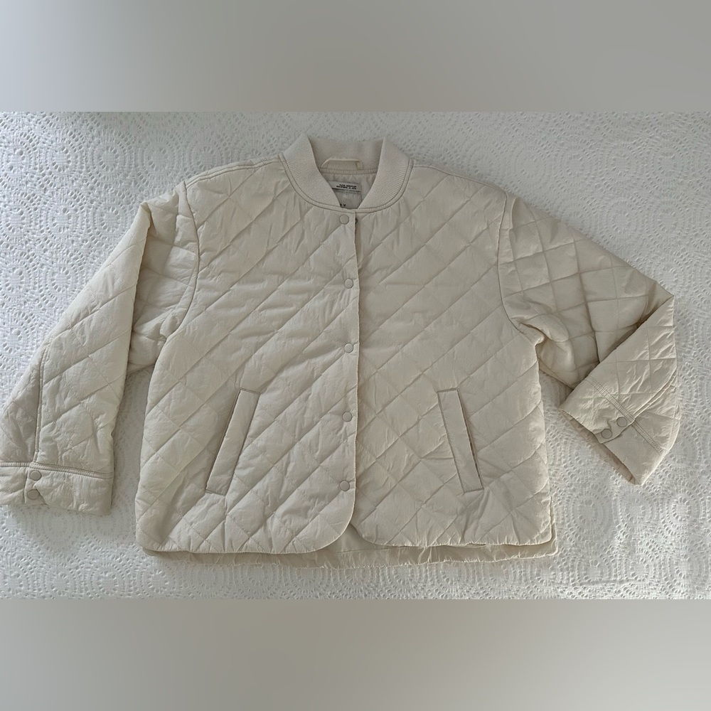 A New Day Women's Off-White Quilted Bomber